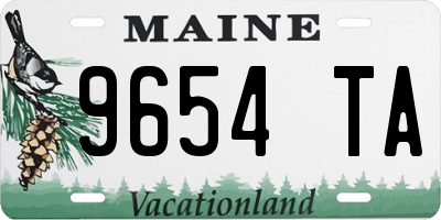 ME license plate 9654TA