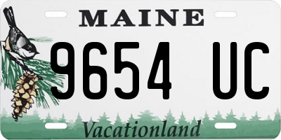 ME license plate 9654UC