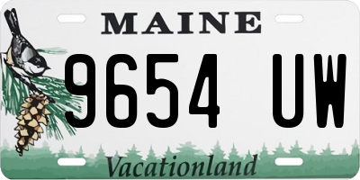 ME license plate 9654UW