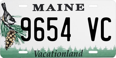 ME license plate 9654VC