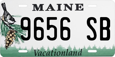 ME license plate 9656SB