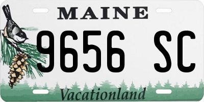 ME license plate 9656SC