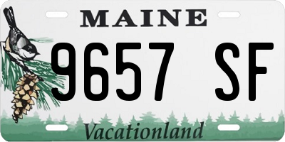 ME license plate 9657SF