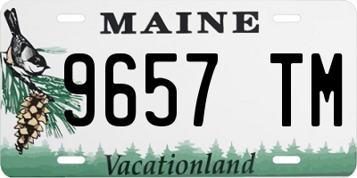 ME license plate 9657TM