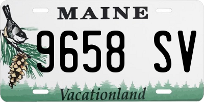 ME license plate 9658SV