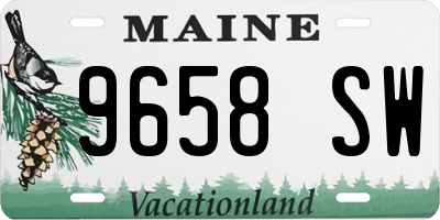ME license plate 9658SW
