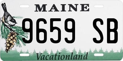 ME license plate 9659SB