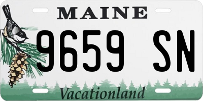 ME license plate 9659SN