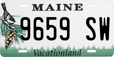 ME license plate 9659SW