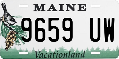 ME license plate 9659UW