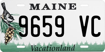 ME license plate 9659VC