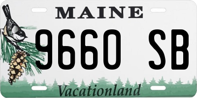 ME license plate 9660SB