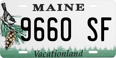 ME license plate 9660SF