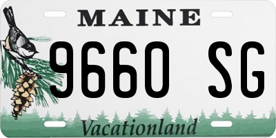 ME license plate 9660SG