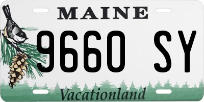 ME license plate 9660SY