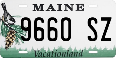 ME license plate 9660SZ
