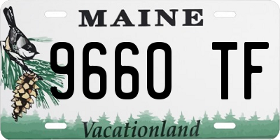 ME license plate 9660TF