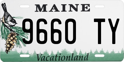 ME license plate 9660TY