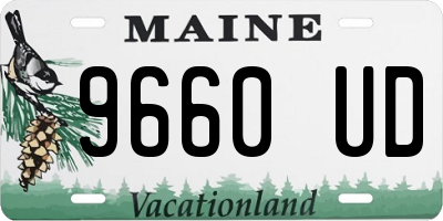 ME license plate 9660UD