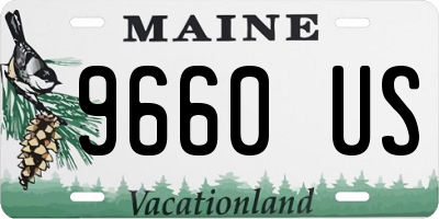 ME license plate 9660US