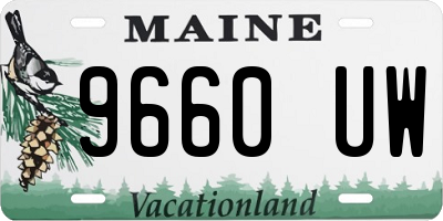 ME license plate 9660UW