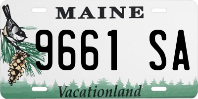 ME license plate 9661SA