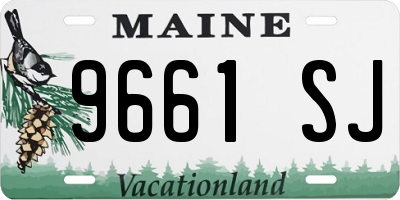 ME license plate 9661SJ