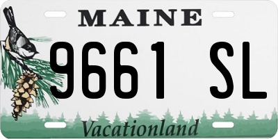 ME license plate 9661SL