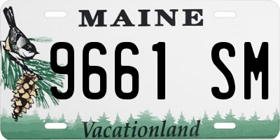 ME license plate 9661SM