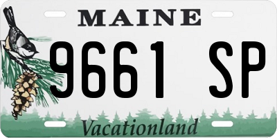 ME license plate 9661SP