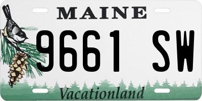 ME license plate 9661SW