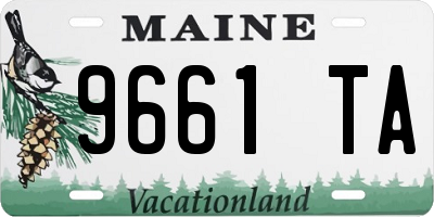 ME license plate 9661TA