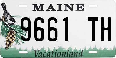 ME license plate 9661TH