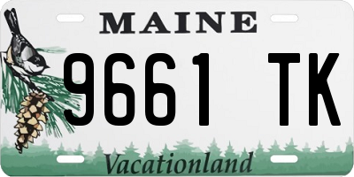 ME license plate 9661TK