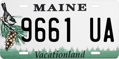 ME license plate 9661UA