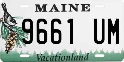 ME license plate 9661UM