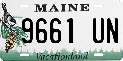 ME license plate 9661UN