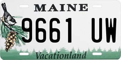 ME license plate 9661UW