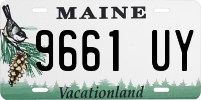 ME license plate 9661UY