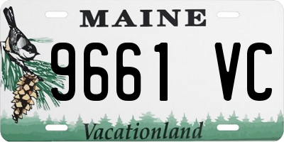 ME license plate 9661VC