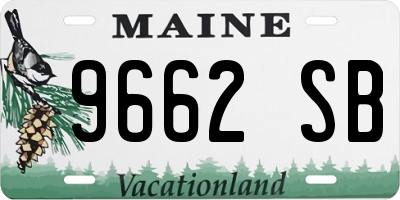 ME license plate 9662SB
