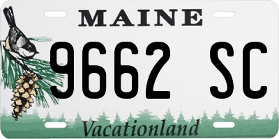 ME license plate 9662SC