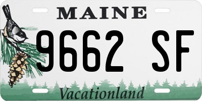 ME license plate 9662SF