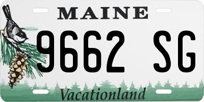 ME license plate 9662SG