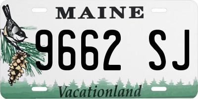 ME license plate 9662SJ