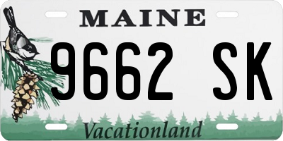 ME license plate 9662SK