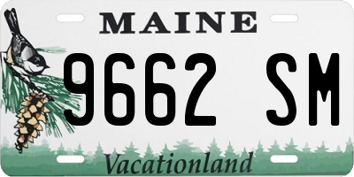 ME license plate 9662SM