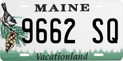 ME license plate 9662SQ