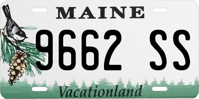ME license plate 9662SS