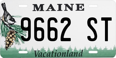 ME license plate 9662ST
